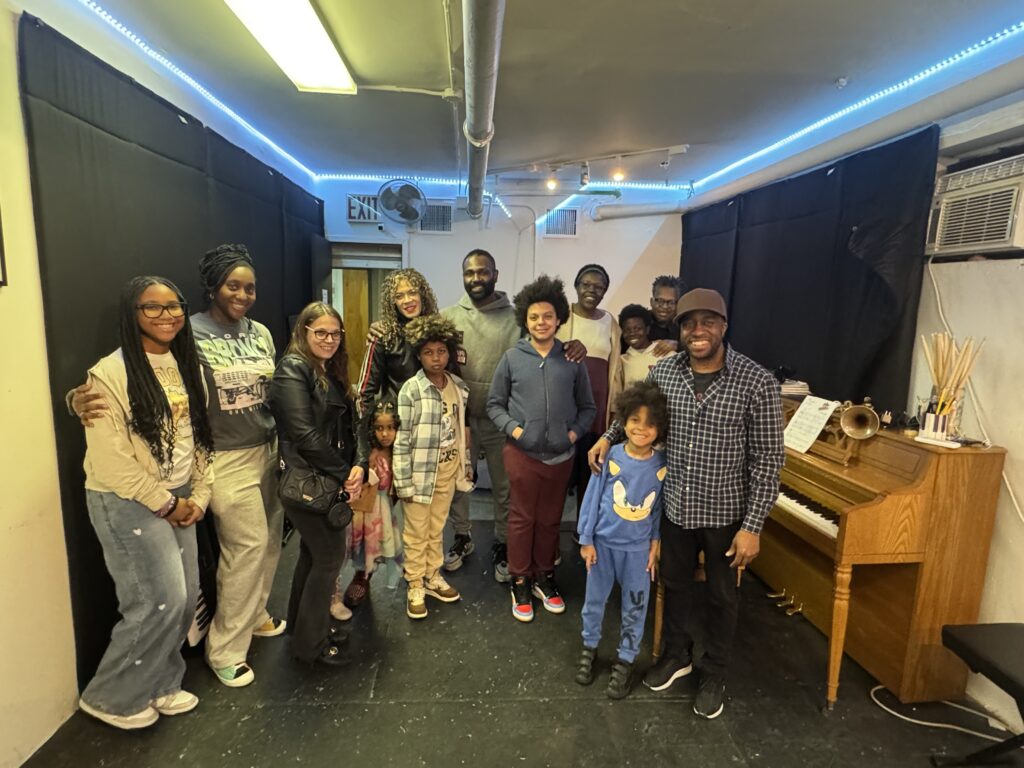 SCMF workshop participants and families at Harlem Music Studios